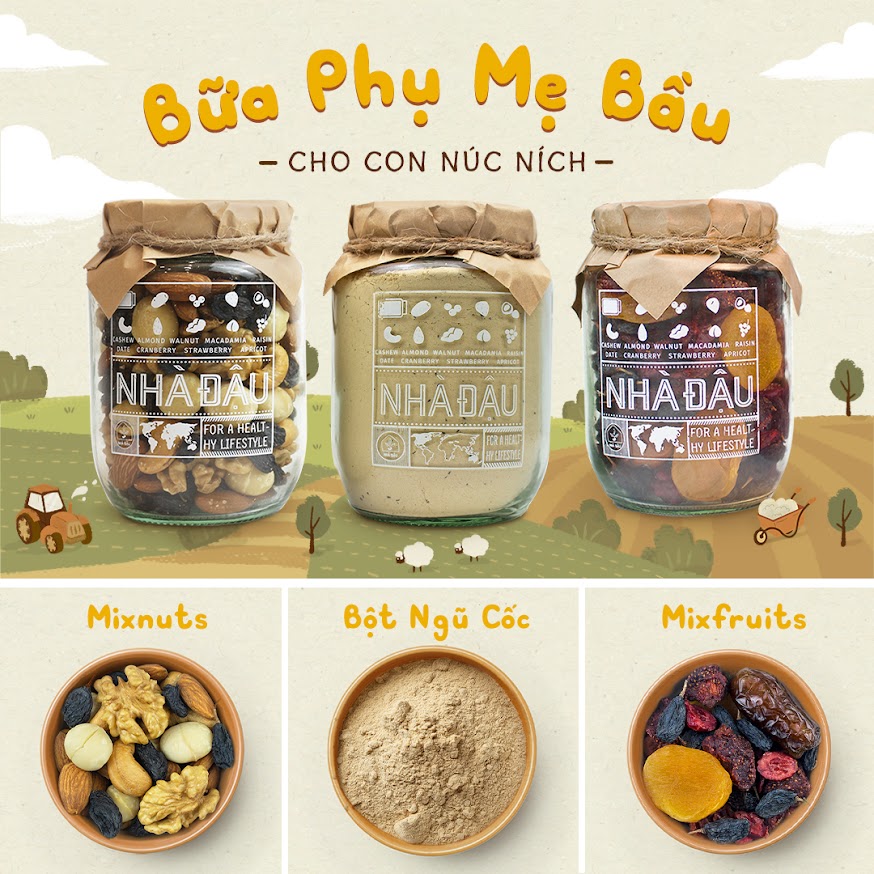 [A36] Mixnuts ăn vặt cho Bà Bầu mới mang thai