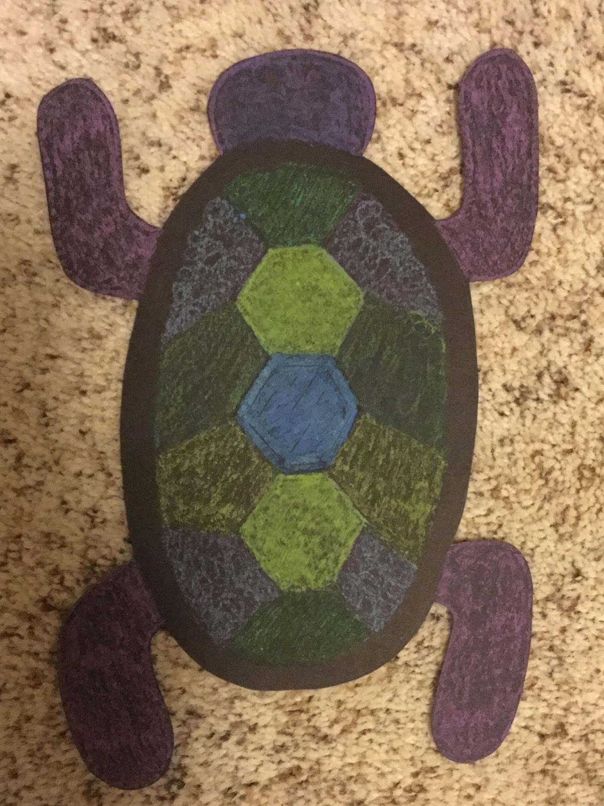 Miss Fuhrmann's Art Gallery Oil Pastel Turtle