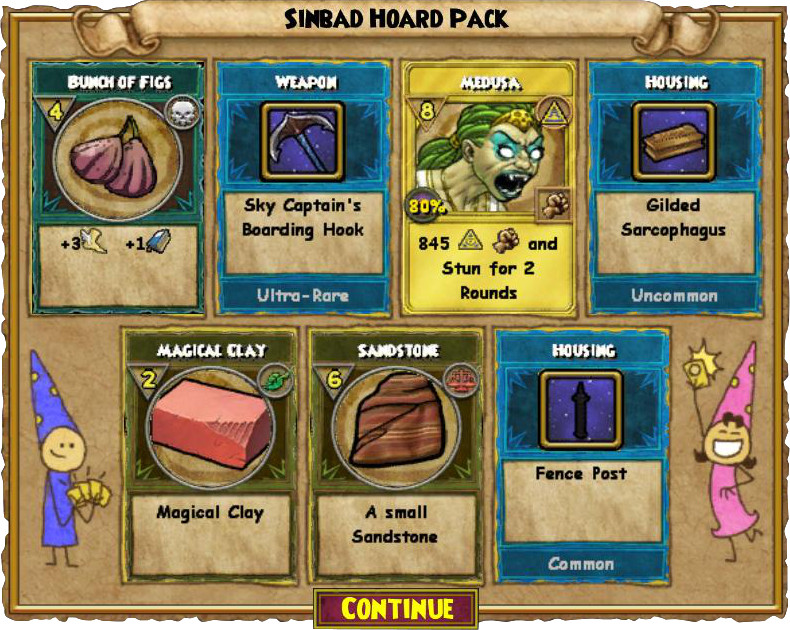 Wizard101 Sinbad Hoard Pack