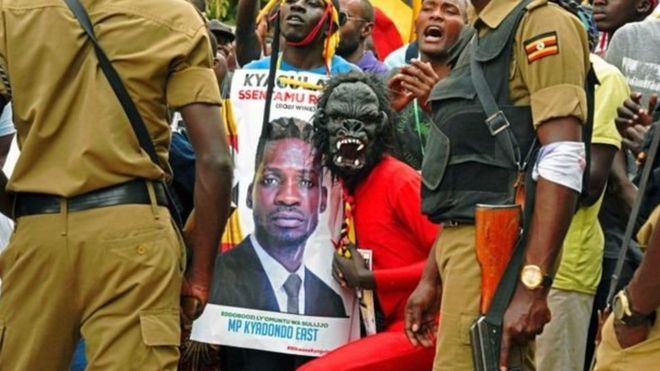 Bobi Wine Aandaa Maandamano Uganda