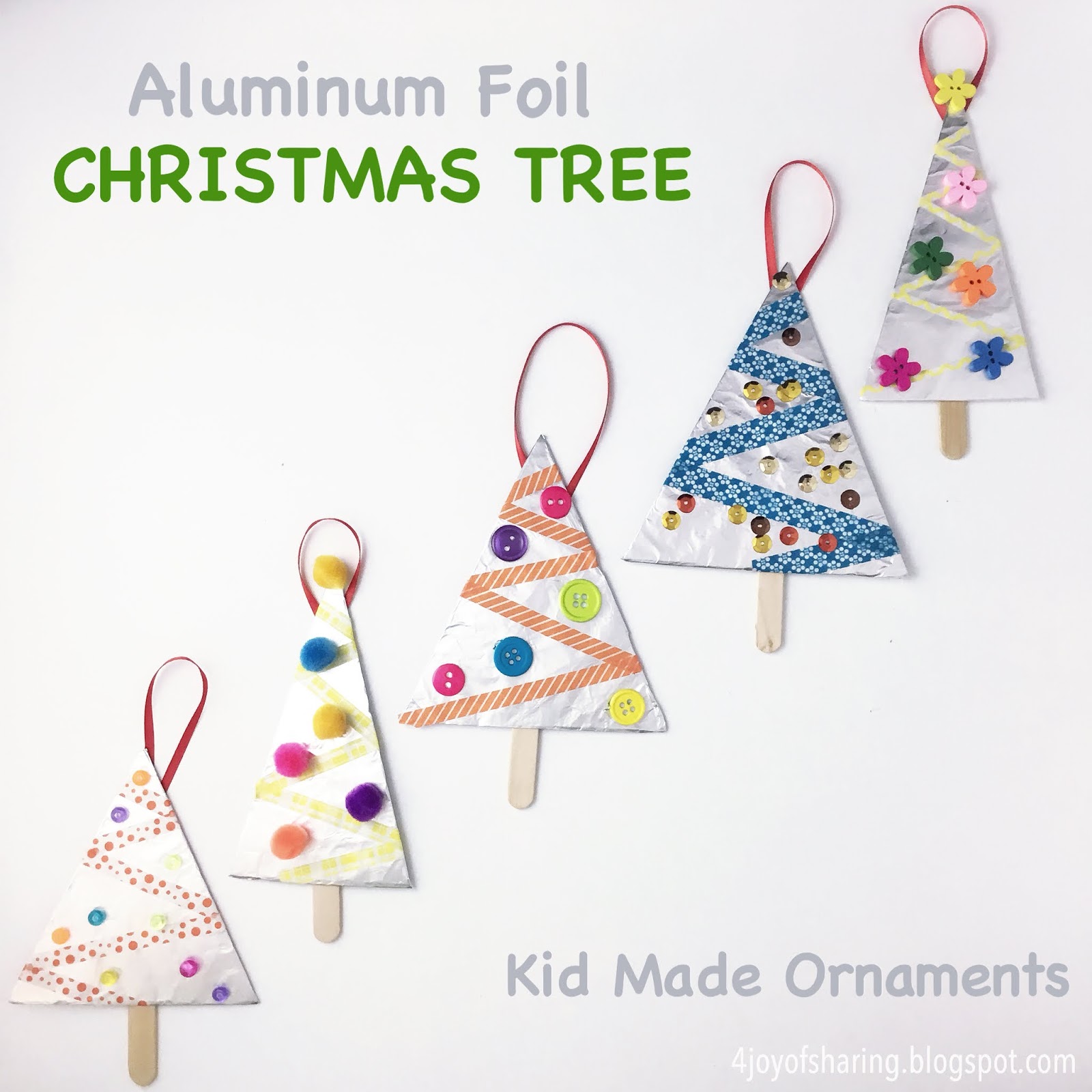 Aluminum Foil Christmas Tree Ornaments - The Joy of Sharing