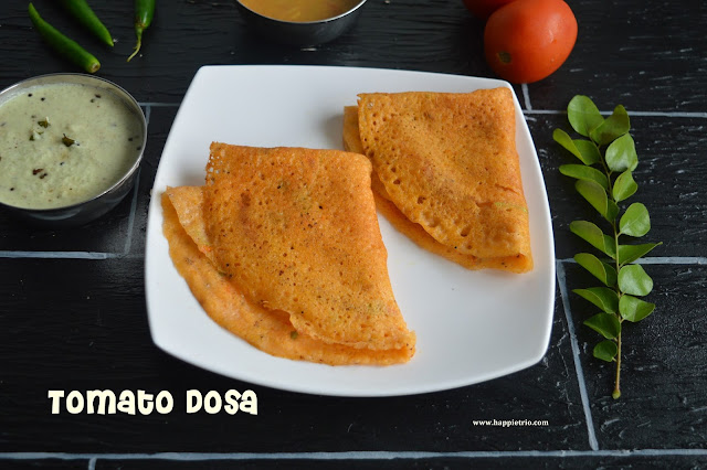 Tomato Dosa Recipe | Thakalli Dosa