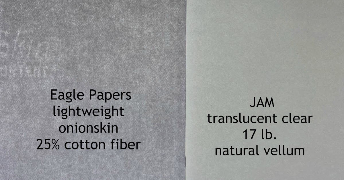 Woodstown Whimsies Onionskin Paper vs. Vellum