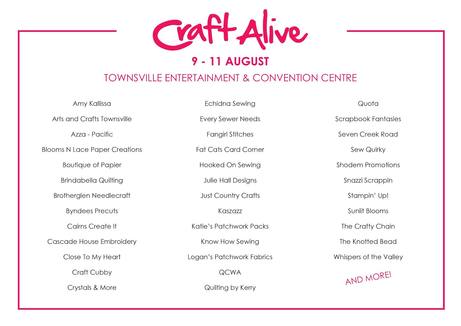 Kerry's Kaszazz Korner CRAFT ALIVE TOWNSVILLE