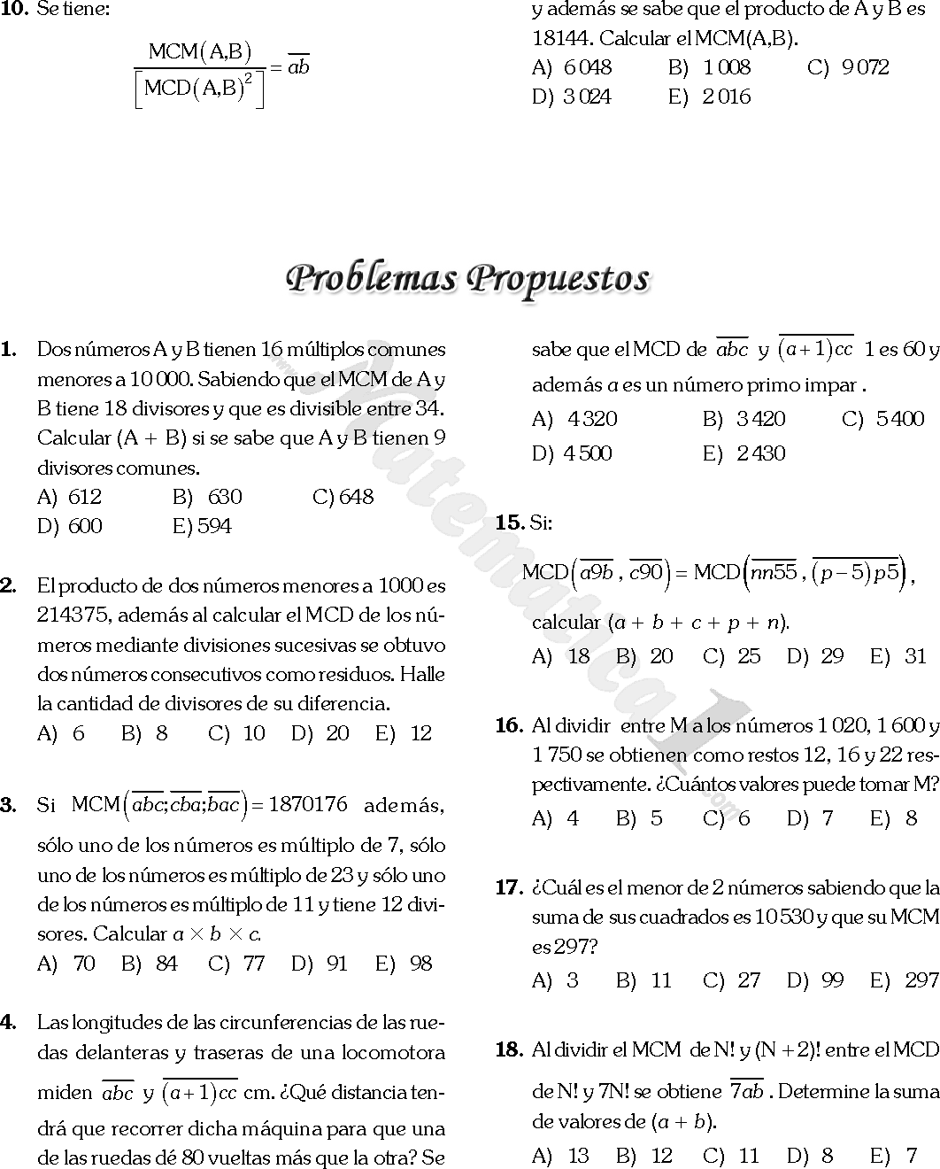 Álbumes 31+ Foto problemas de maximo comun divisor y minimo comun multiplo pdf Actualizar