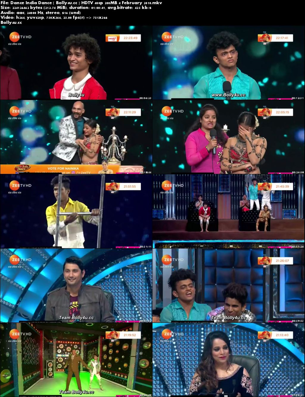 Dance India Dance HDTV 480p 200MB 04 February 2018 Download Dance India Dance HDTV 480p 200MB 04 February 2018 Download