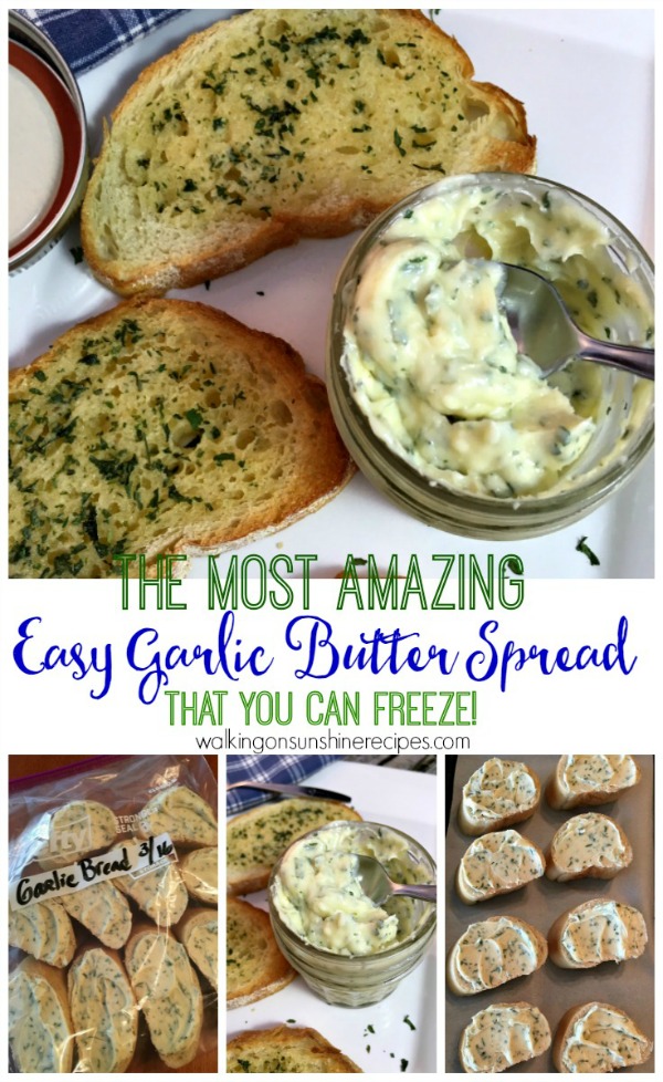 Recipe Easy Garlic Butter Spread Recipe that you can Freeze and VIDEO