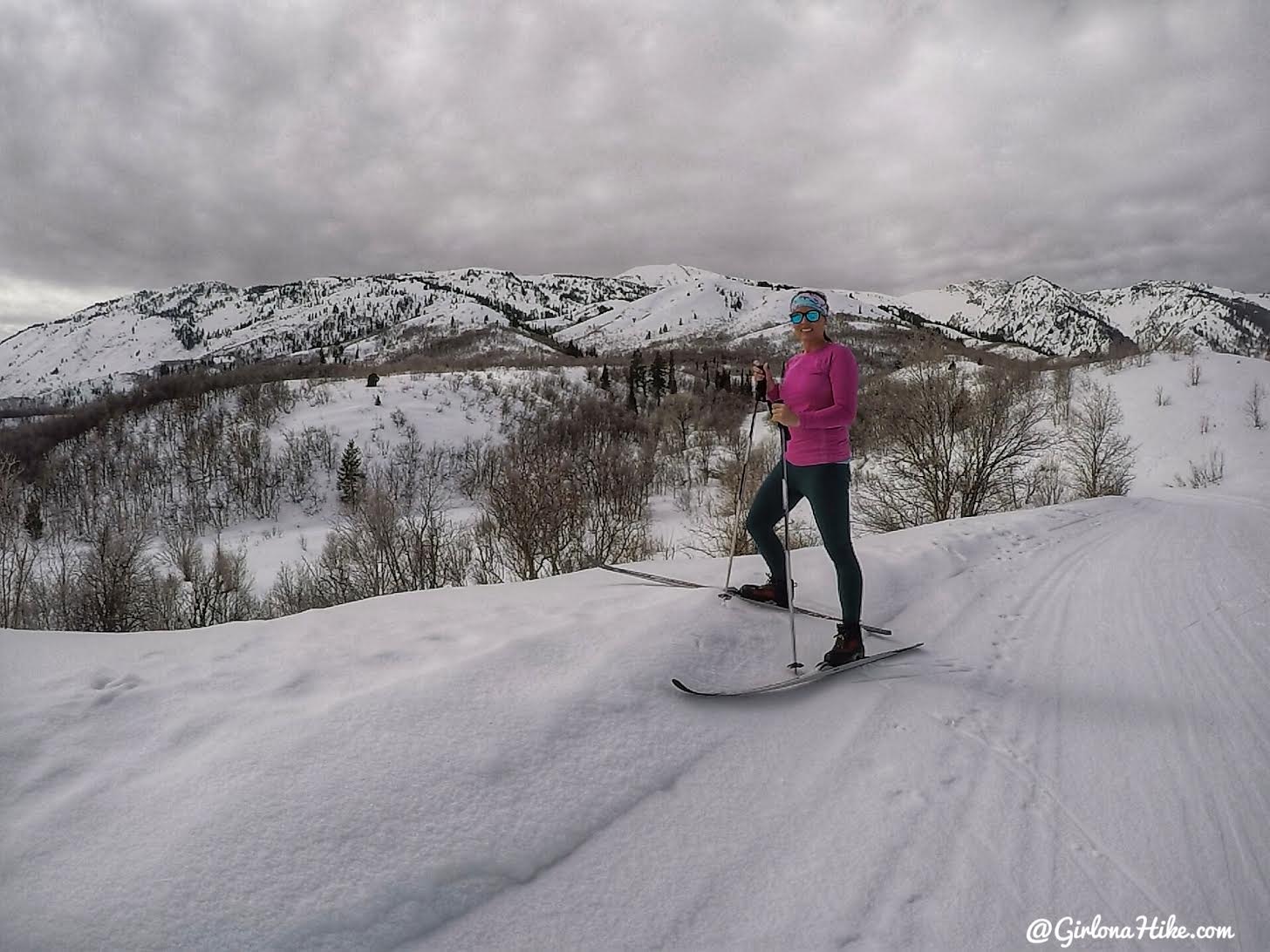 Cross Country Skiing at Ogden Nordic Girl on a Hike