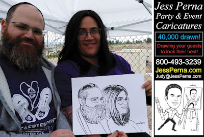 Event party family caricatures