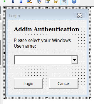 Add Username Password to Macro or Add-ins
