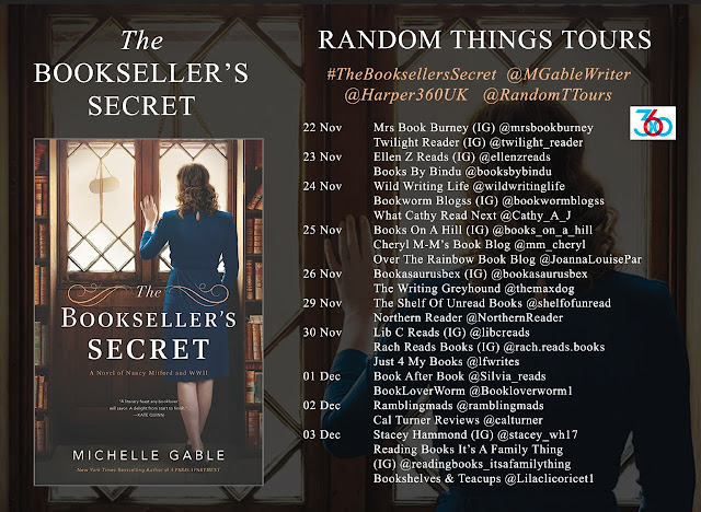 The Bookseller's Secret by Michelle Gable book blog tour poster