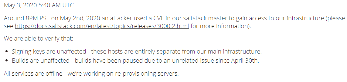 SaltStack Vulnerability