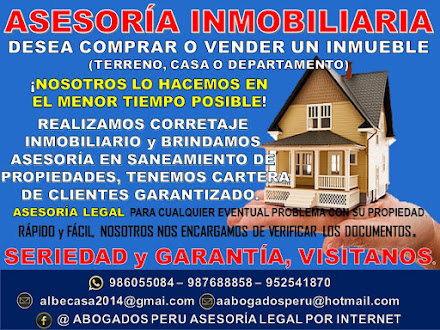 COMPRAVENTA DE INMUEBLES, ASESORÍA LEGAL, COMPRAVENTA DE INMUEBLES FUTUROS, DEPARTAMENTOS EN PLANOS