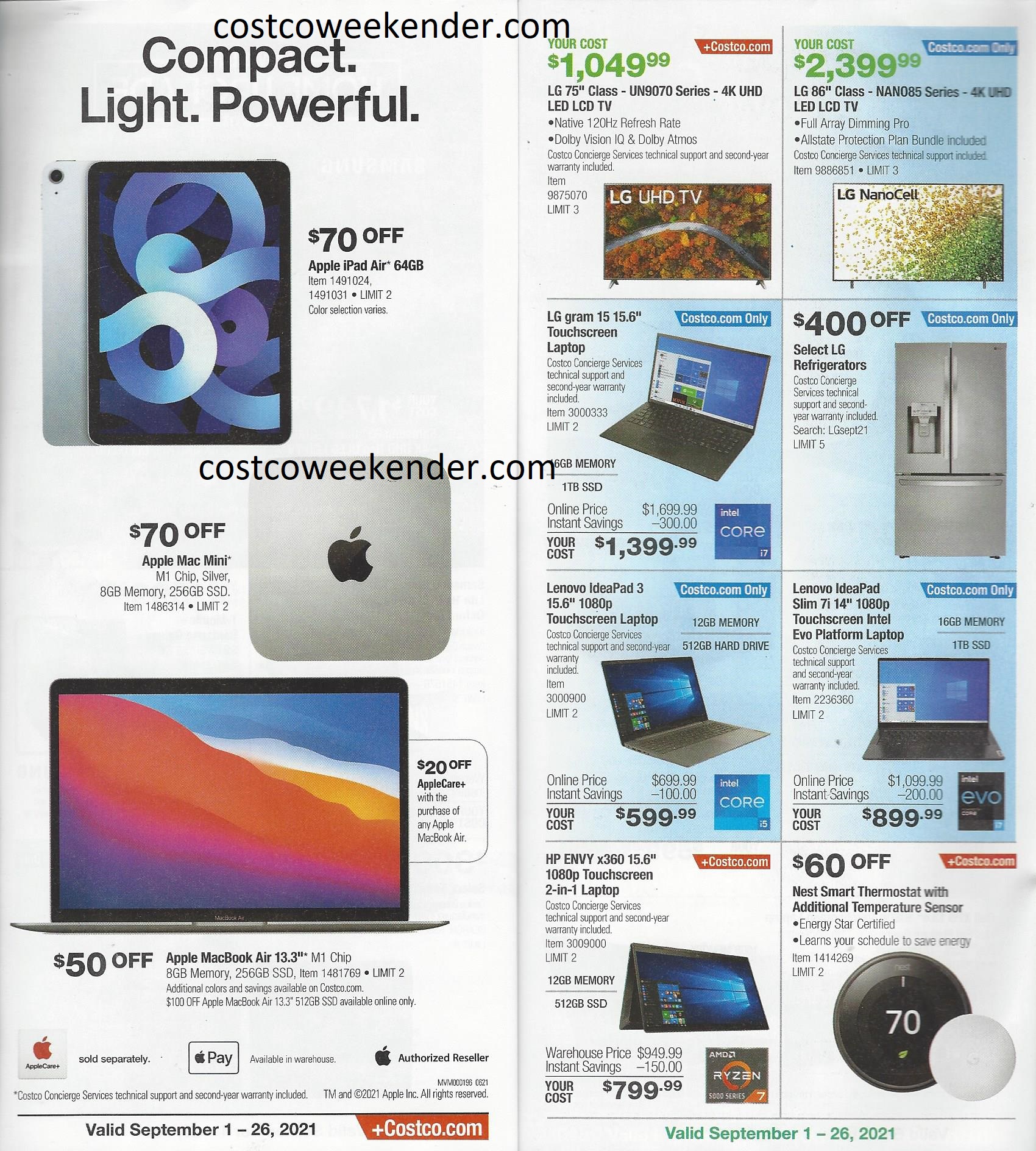 September 2021 Costco Coupon Book Costco Weekender