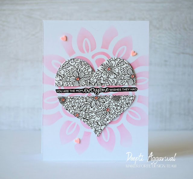 Heart Mother's day card