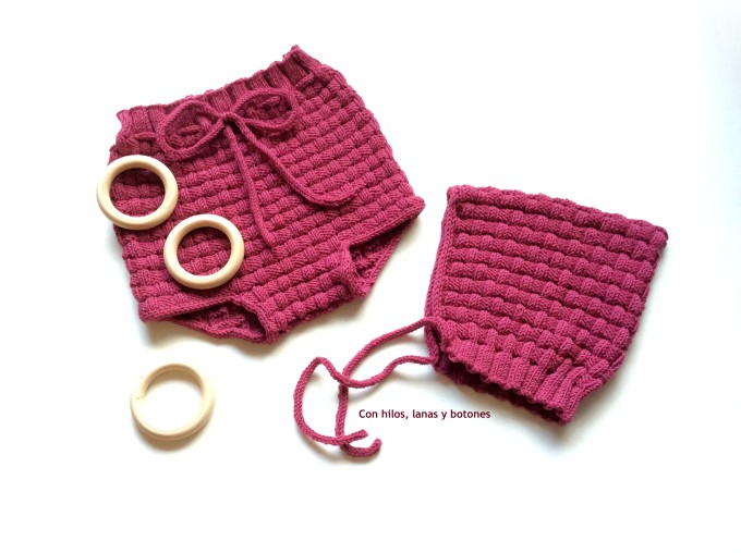 Con hilos, lanas y botones: Picnic Baby Bloomers and Pixie Hat