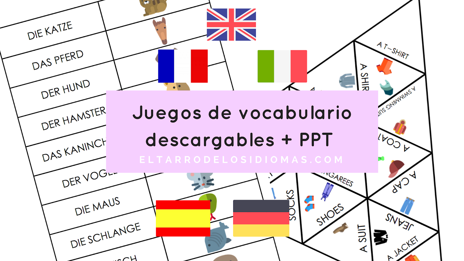 Juegos De Vocabulario Descargables Ppt El Tarro De Los Idiomas