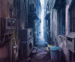 Anime Landscape: Dusty Hallway Anime Background