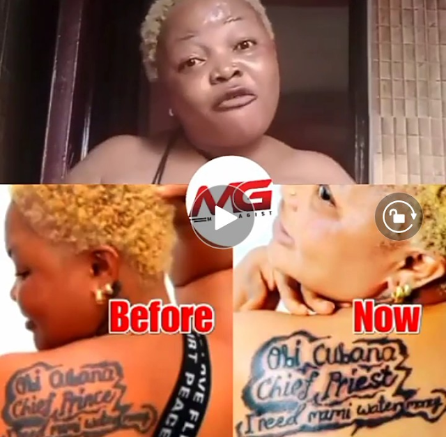 Obi Cubana & Cubana Chief Priest Reacts As Lady Tattoos Their Names On Her BacK