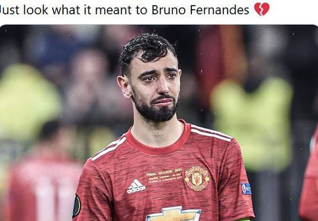 Gagal Juara Europa League, Bruno Fernandes Nangis Tersedu-sedu