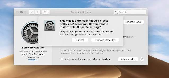 How to leave the macOS beta program