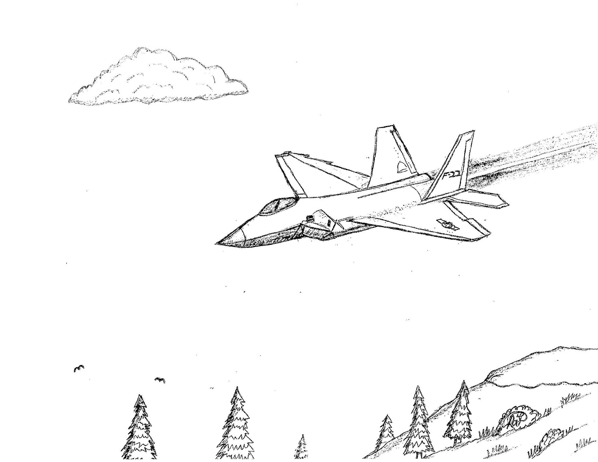 Robin's Great Coloring Pages: F-22 Raptor Fighter and the F-35 coloring