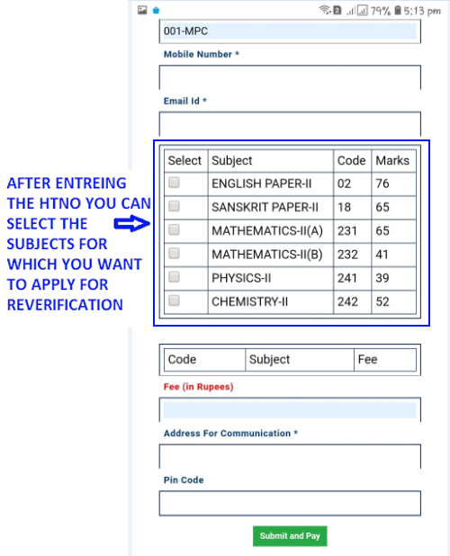 Fee Payment and Online Application Form Filling Flowchart