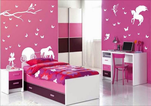 Gambar Kamar Tidur Sederhana warna Pink