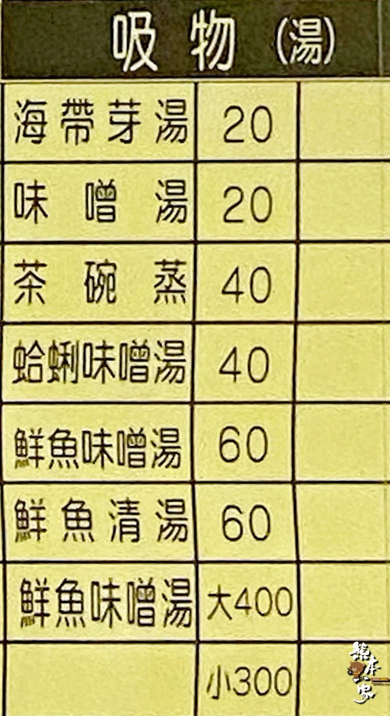 大雄料理店菜單menu|北大國際街美食|放大清晰版詳細分類資訊