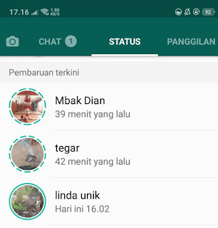 mengambil status wa