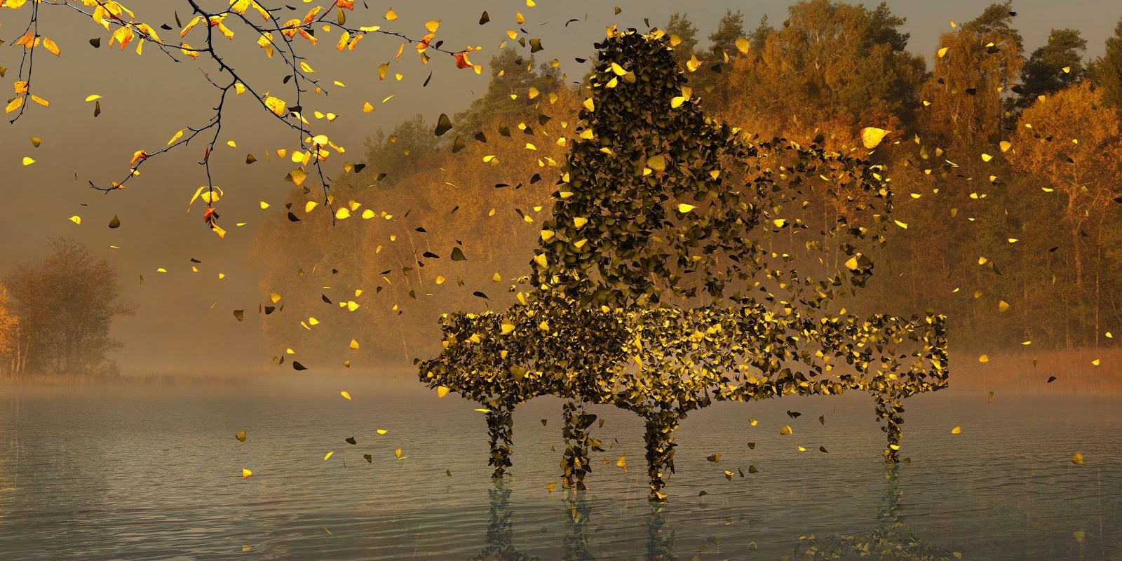 Осенняя музыка дождя. Осенняя грусть. Грустная осень. Осень сюрреализм. Осеннее утро сюрреализм.