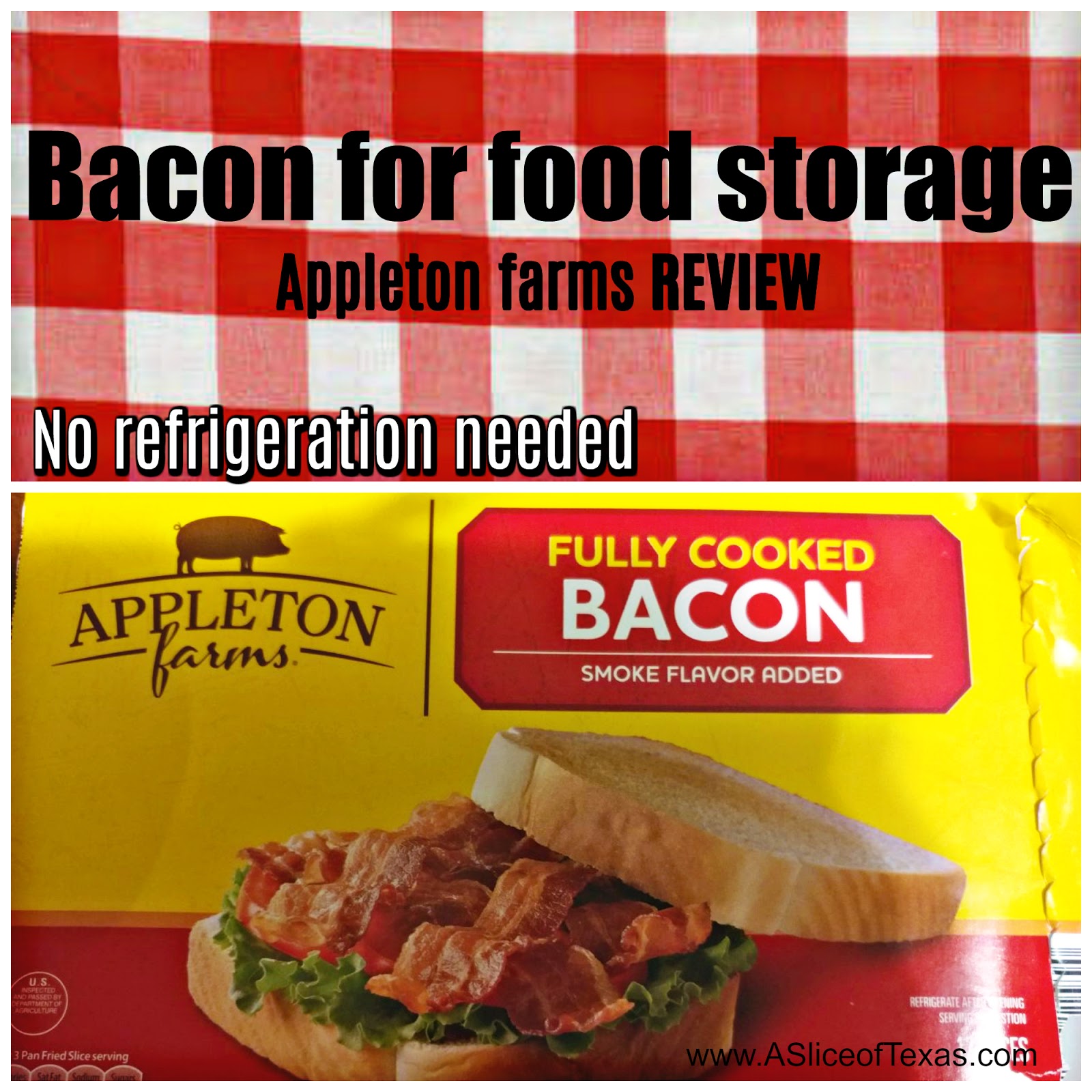 A Slice of Texas blog NONREFRIGERATED BACON FOR FOOD STORAGE