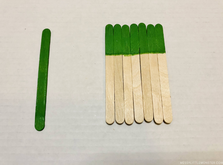 Leprechaun popsicle stick craft for kids