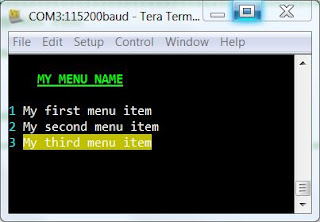 VT100 Example in TeraTerm