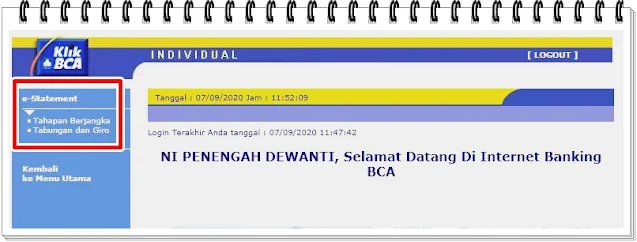 Cara Cek Rekening Koran BCA Melalui Internet Banking