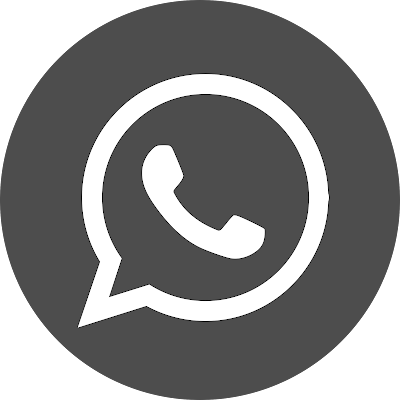 Black and White Circular Whatsapp Icon