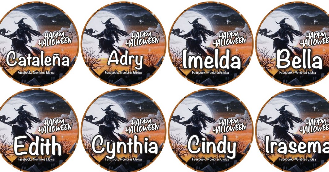 muñequitas de halloween con nombres