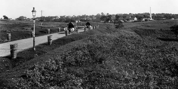 New Tjandi Road With A Sugar Testing Station In The Background. Semerang. Dutch East Indies (1925)