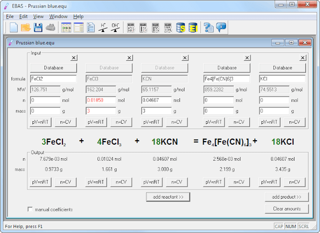 Tải Phần Mềm EBAS Miễn Phí - Cân Bằng Phương Trình Hóa Học 