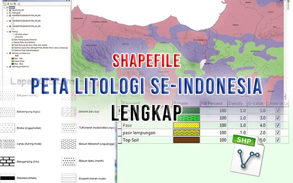SHP Peta Litologi Seluruh Indonesia Format Shapefile