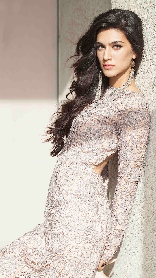 Gorgeous Kriti Sanon In White Dress Galaxy Note HD Wallpaper