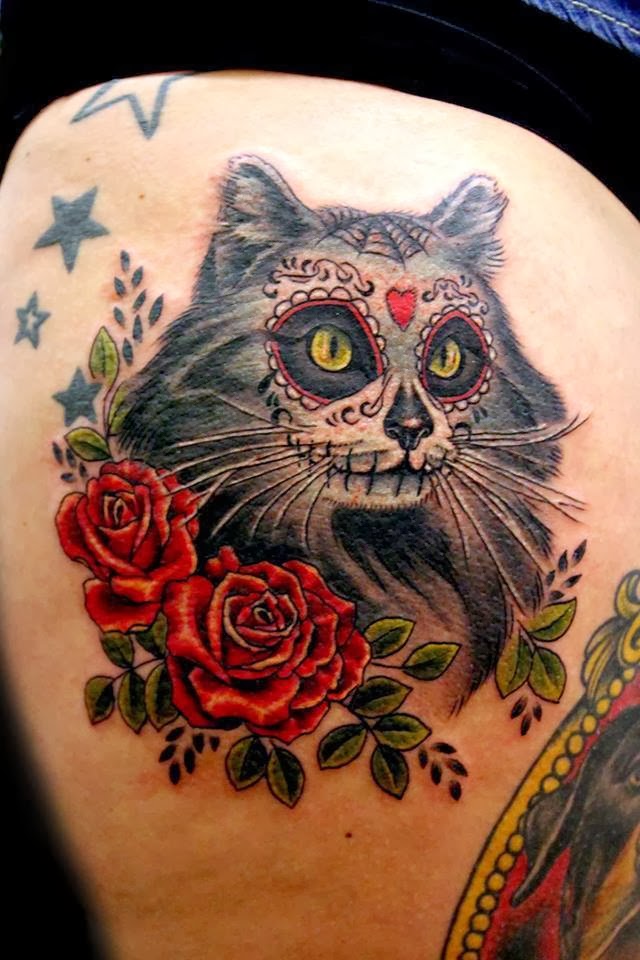 Tatuaje De Calavera De Gato Con Rosas Ideas Para Tu Proximo Tattoo tatuaje-de-calavera-de-gato-con-rosas-ideas-para-tu-proximo-tattoo