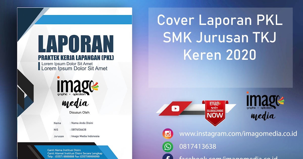 Cover Laporan PKL SMK Jurusan TKJ Keren 2020 Imago Media
