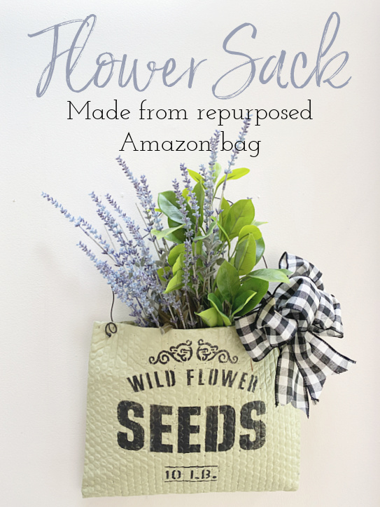 Recycled Amazon Mailer Flower Sack