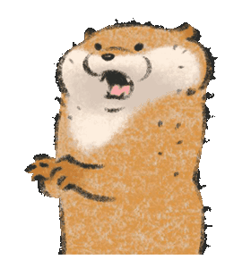 Animated Cute Lie Otter