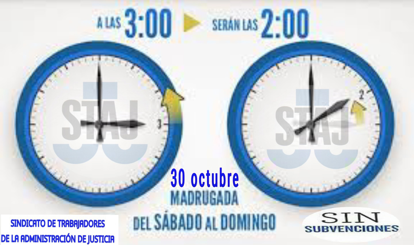 Cambio de hora: recuerda, a las dos serán las tres STAJ CANTABRIA: Cambio de hora