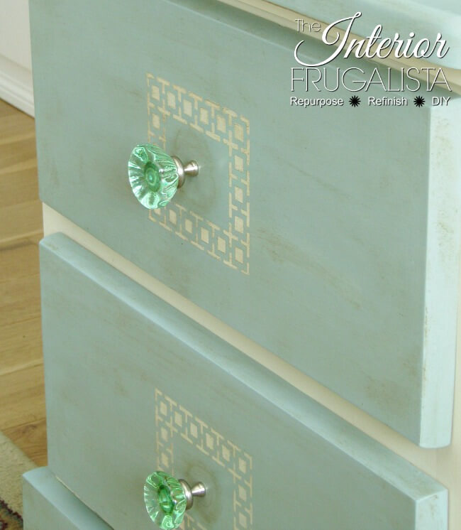 Stunning Greek Key Pine Bedside Table Makeover Interior Frugalista