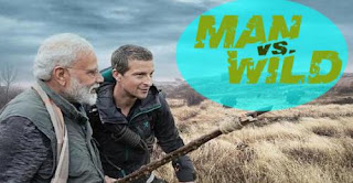 Prime Minister Narendra Modi in "Man vs Wild" with Bear Grylls Prime Minister Narendra Modi in "Man vs Wild" with Bear Grylls