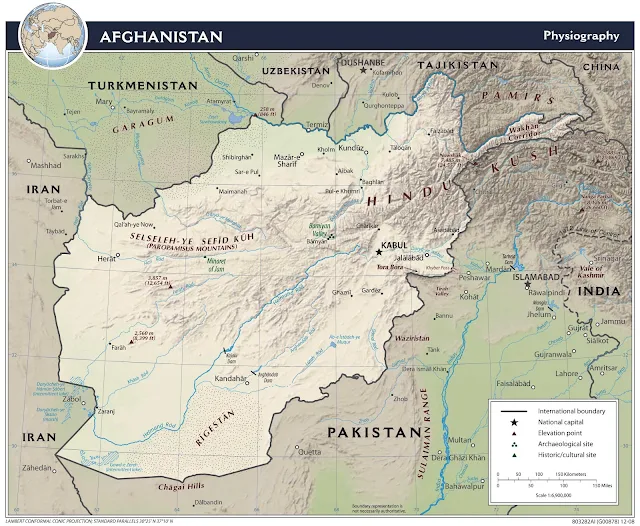 Picture Afghanistan map in 2008