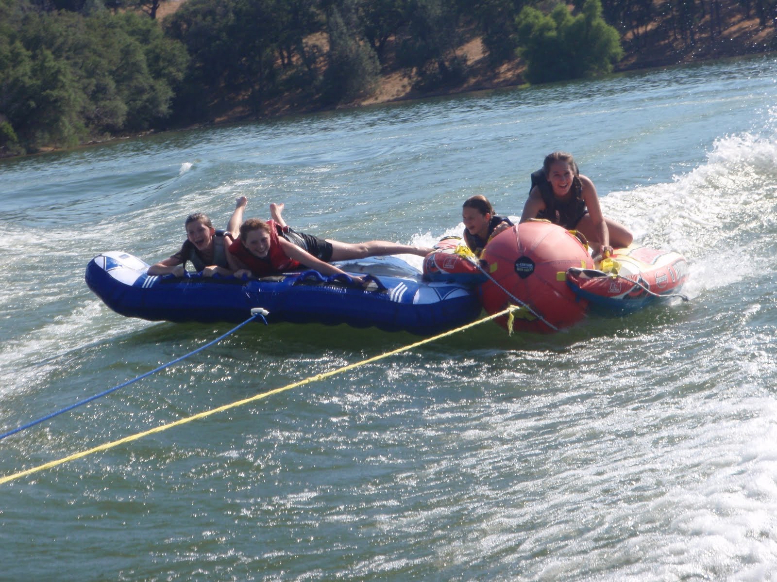 Coulam Family Blog The Girls Go Tubing at the Lake